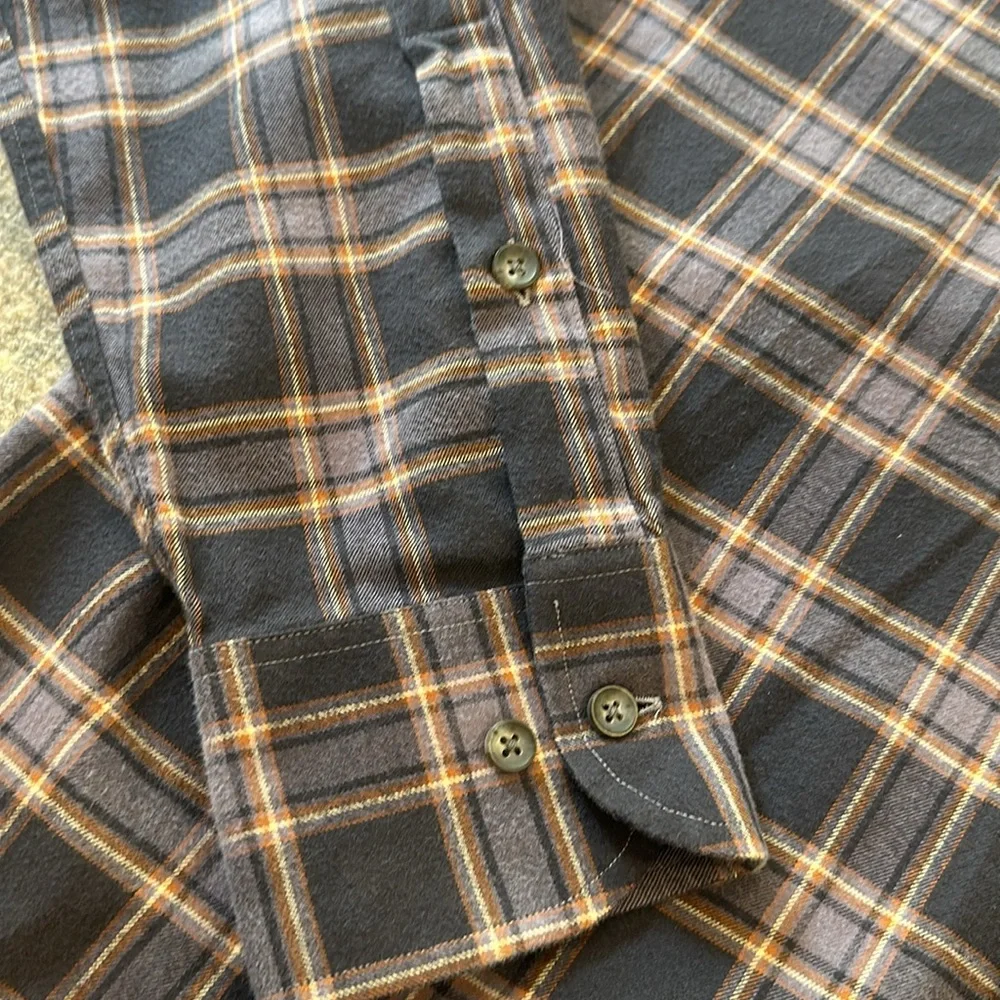 PAUL STUART COTTON FLANNEL MENS SHIRT SIZE L - Picture 6 of 8